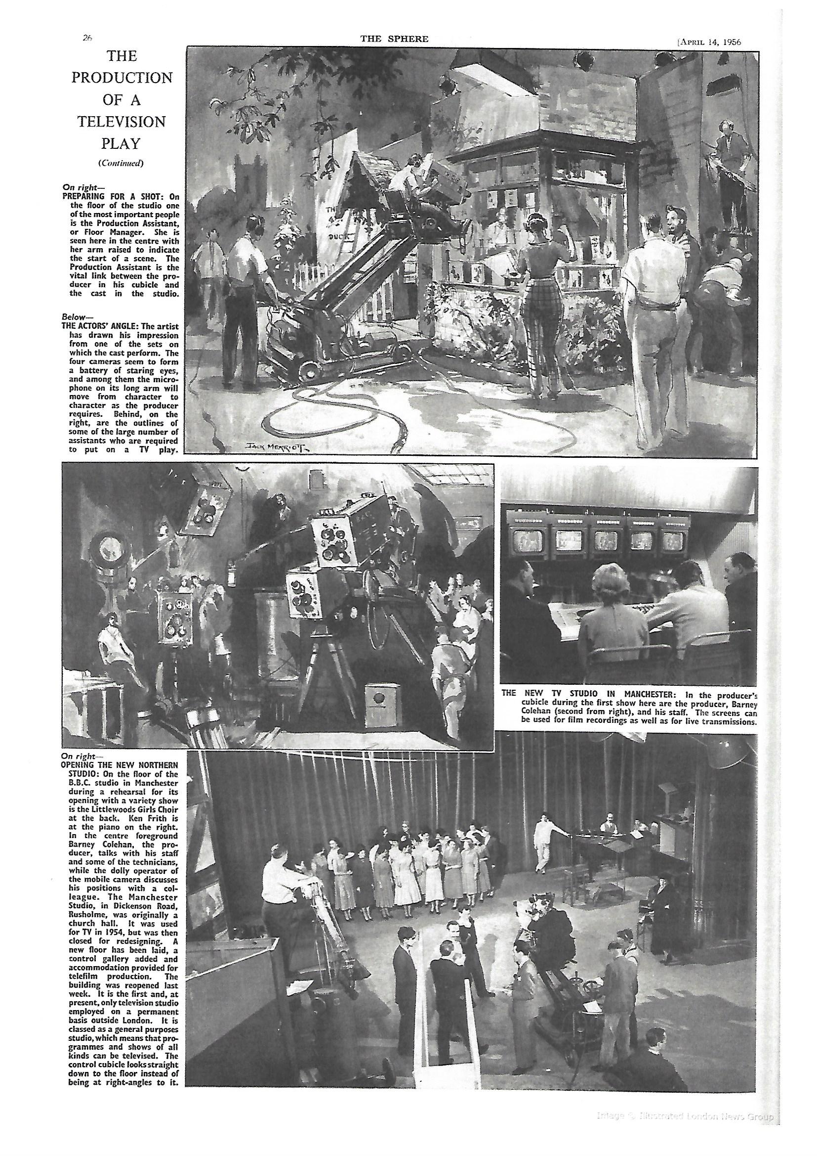 BBC Manchester Studios, Dickinson Road, 1956.