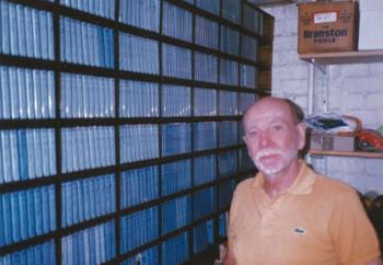 Roy Fowler with the blue cassettes